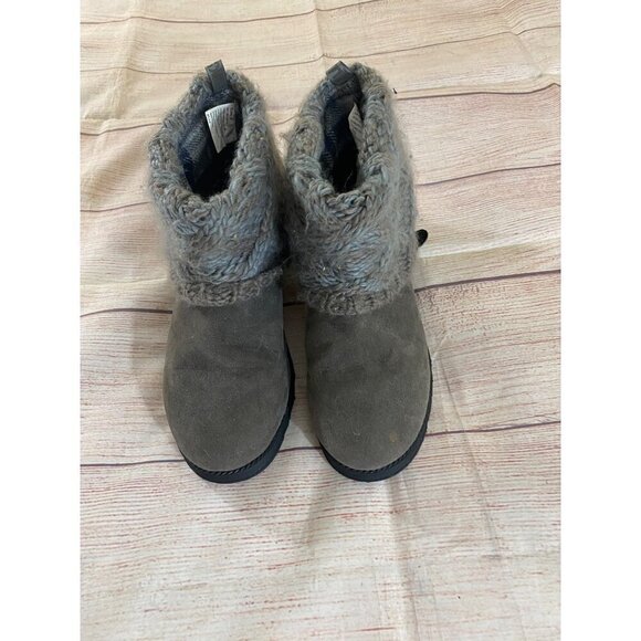 Muk Luks Women's Grey Soft Warm Slipper Booties - 8 - Picture 2 of 13